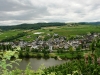 Kletterweg 2011 na 17 min: uitzicht op het dorpje Erden aan de overkant van de Mosel