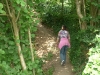 Kletterweg 2011 na 33 min: een steil bospad naar boven