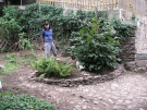 het 1e ommuurde perk (augustus 2008)